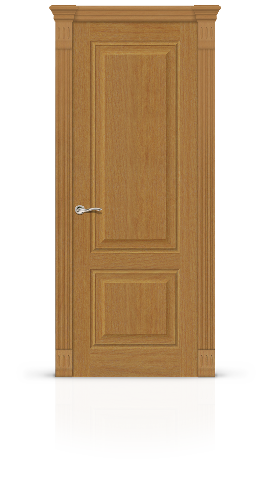 Межкомнатная дверь Малахит-1 остекленная светлый анегри 22045