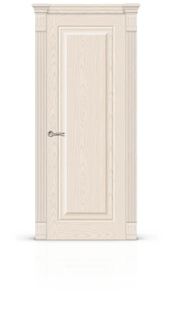 Межкомнатная дверь Малахит-4  остекленная ясень крем 22433