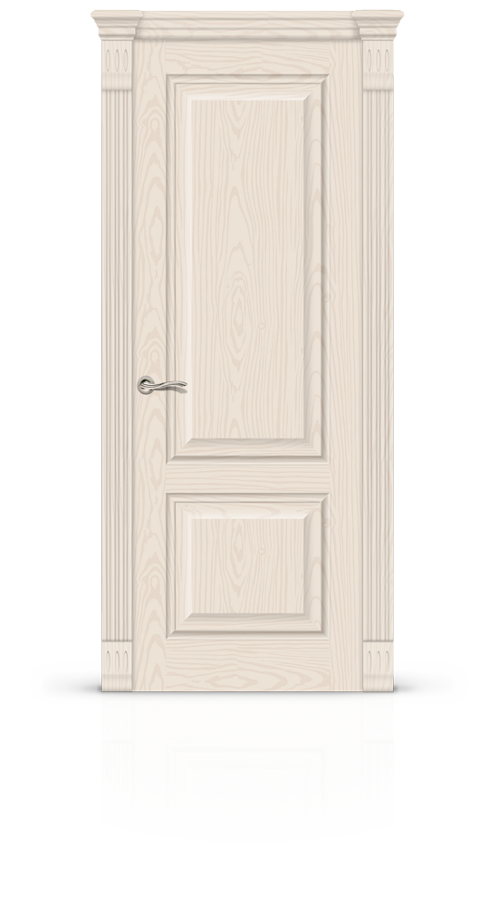 Межкомнатная дверь Малахит-1 остекленная ясень крем 22079