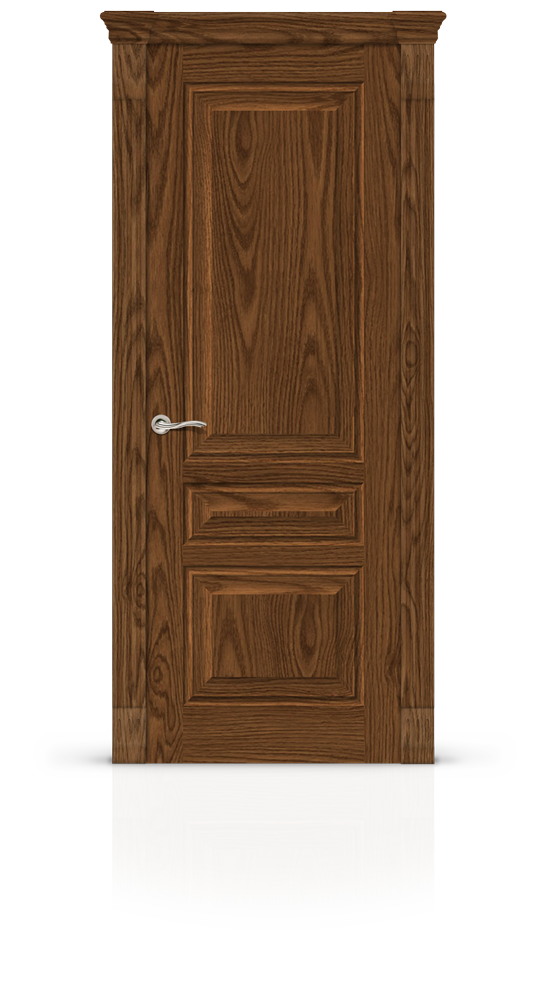 Межкомнатная дверь Малахит-2 остекленная дуб мореный 22190