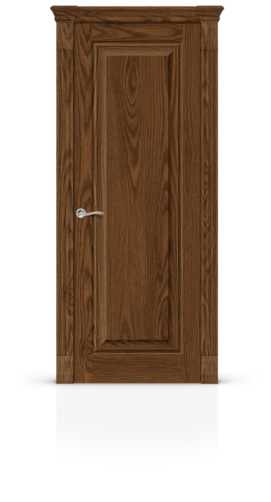 Межкомнатная дверь Малахит-4  глухая дуб мореный 22371