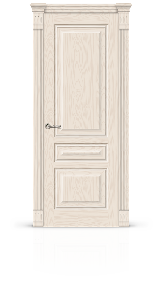 Межкомнатная дверь Малахит-2 остекленная ясень крем 22220
